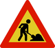 Norway road works sign.