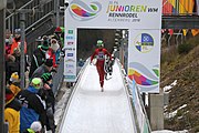 Deutsch: 2. und finaler Lauf der Juniorinnen bei den 33. FIL Juniorenweltmeisterschaften 2018 in Altenberg/Erzgebirge am 1. Februar 2018 (Namen der Abgebildeten in den Kategorien) English: 2nd and final run female juniors at the 2018 33th FIL Junior World Championships at Februar 1st alt Altenberg, Germany (names in categories)