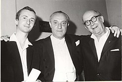 Vásárhelyi Zoltán (jobbra) Balázs Árpáddal és Ferencsik Jánossal (1972)