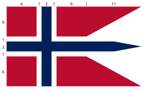Flag of Norway, state with proportions.svg