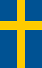 Миниатюра для Файл:Flag of Sweden (vertical).svg