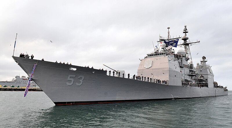 File:Flickr - Official U.S. Navy Imagery - Sailors man the rails as the guided-missile cruiser USS Mobile Bay returns to its homeport at Naval Base San Diego.jpg