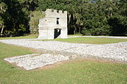 Fort Frederica National Monument, including the fort and town of Frederica ruins This is an image of a place or building that is listed on the National Register of Historic Places in the United States of America. Its reference number is 66000065.