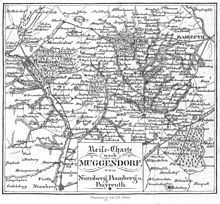 Reisekarte nach Muggendorf, 1843