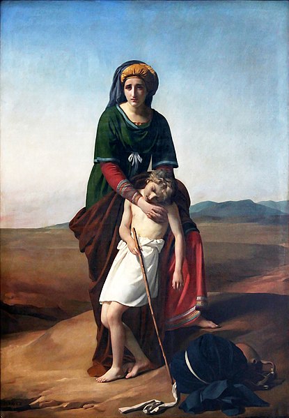 A depiction of Hagar and her son Ishmael in the desert (1819) by François-Joseph Navez