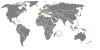 Location map for France and Mauritius.