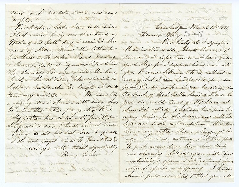 File:Frances (Appleton) Longfellow to Mary (Longfellow) Greenleaf, 18 March 1851 (d1d224b6-2184-4706-949c-245101671259).jpg