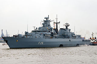 German frigate <i>Schleswig-Holstein</i> Brandenburg-class frigate, Germany, 1995