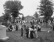 Ellen G. White's funeral service at Oak Hill Cemetery.