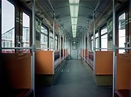 Innen­raum ei­nes GI-Trieb­wa­gens, Neu­zu­stand 1980