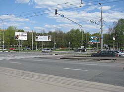 Plaza, vista desde el suroeste, 27 de abril de 2008