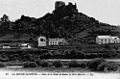 La Roche-Maurice : la gare et le château de Roc'h Morvan (carte postale vers 1900).