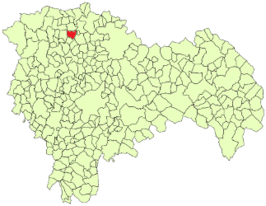 Kaart van Gascueña de Bornova