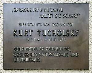Kurt Tucholsky: Leben, Nachleben, Rezeption und Einzelaspekte