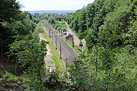 Voormalige halte Botzelaer en ingang Gemmenichertunnel (Belgische zijde)