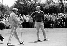 Gleason playing golf with President Gerald Ford, c. 1975