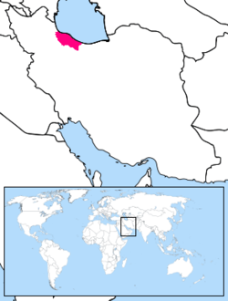 Verspreiding van Gilaki in Iran