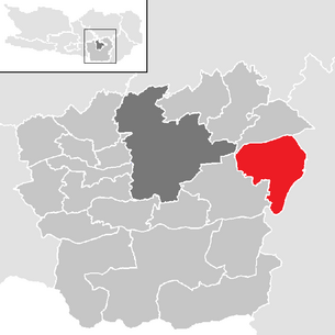 Location of the municipality of Grafenstein (Carinthia) in the Klagenfurt-Land district (clickable map)