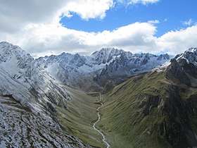 Vue depuis les lacs de Fenêtre.