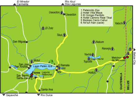 Map of sites around Flores