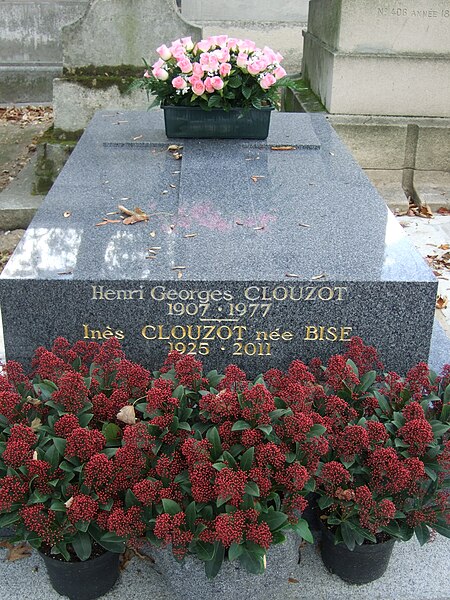 Henri-Georges Clouzot's tomb at the Montmartre Cemetery.