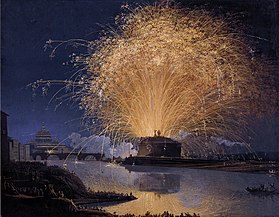 Feuerwerk auf der Engelsburg in Rom, 1775