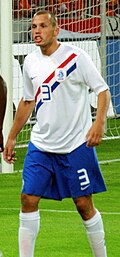 Johnny Heitinga was runners-up for the Netherlands at the 2010 World Cup Heitinga Oranje.jpg