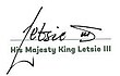 Signature de Letsie III