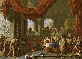 Aeneas und Ascanius beim Festmahl der Dido