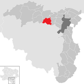 Poloha obce Hohe Wand v okrese Viedenské Nové Mesto (klikacia mapa)