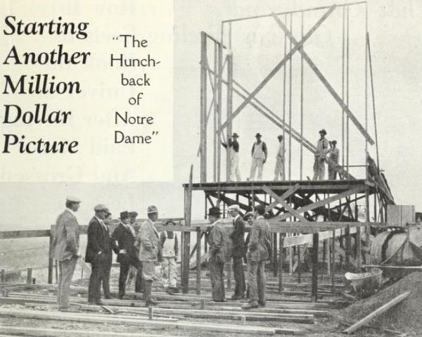 Worsley observes construction of Hunchback set 1922