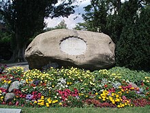 Hussenstein, monument commémoratif élevé à l'endroit du bûcher de Jan Hus.