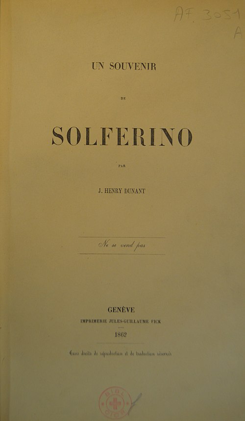 Original cover of A Memory of Solferino