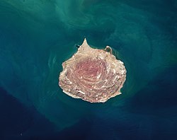 Satellite photo of Hormuz Island
