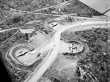 Jackson Airfield (7 Mile Drome), close up of revetments. Note B-17 Flying Fortress bombers parked in them