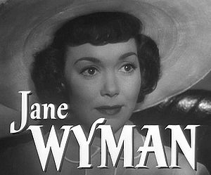 L'actriz estausunidense Jane Wyman, en una escena d'a cinta Stage Fright (1950).
