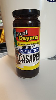 A jar of commercially-produced cassareep sold in the US. Jar of cassareep.jpg