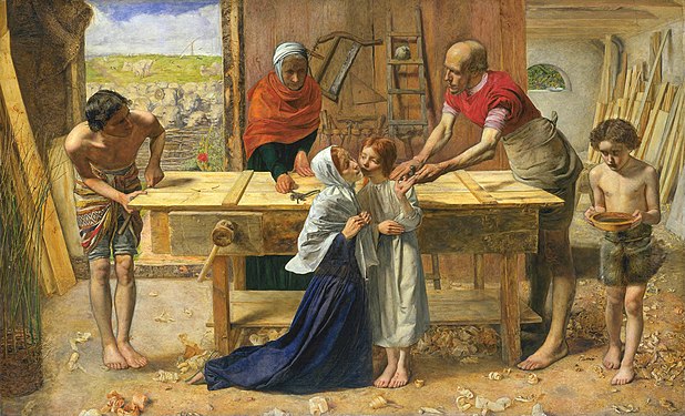 Crist yn Nhŷ ei Rieni gan John Evertett Millais (1850)