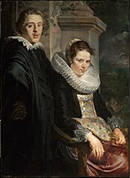 Portrait of a Young Married Couple label QS:Len,"Portrait of a Young Married Couple" label QS:Lpl,"Portret młodej pary małżeńskiej" 1615-1620, Museum of Fine Arts, Boston