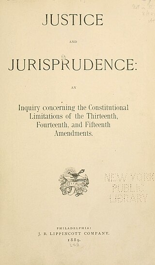 <i>Justice and Jurisprudence</i> 1889 book