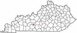Location of Brownsville, Kentucky
