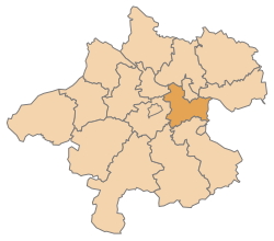 Location of the Linz-Land district in the state of Upper Austria (clickable map)