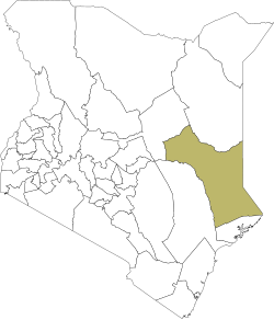 Somali ilə sərhəd bölgəsində yerləşən Qarissa əyaləti.
