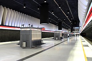 Koivusaaren metroasema marraskuussa 2017.
