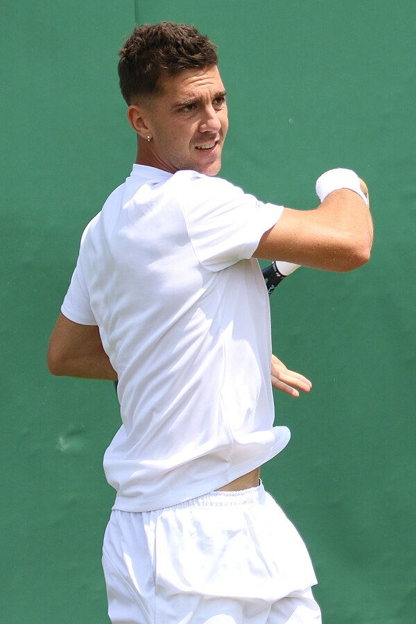 Kokkinakis at the 2023 Wimbledon qualifying tournament