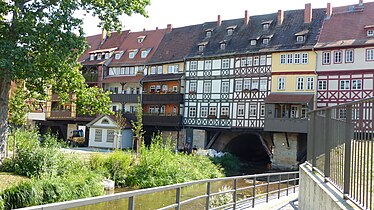 Krämerbrücke, Erfurt, Germania