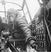 Lancaster flight engineer WWII IWM CH 12289.jpg