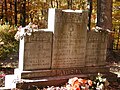 Headstone for mass murderer Charlie Lawson and family victims.