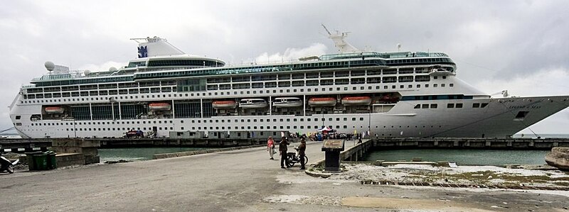 File:Legend Of The Seas tied up at Danang, Vietnam port.jpg