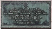 World War I bronze memorial plaque in the Court of Honor.